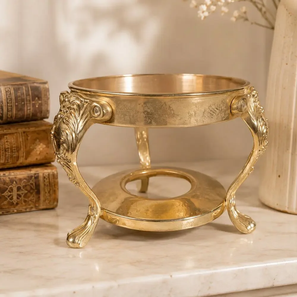 Vintage Silver Plated Plant Stand Cachepot Ring Lion Paw Feet Neoclassic Design